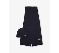 Barbour Carlton Fleck Beanie & Scarf Gift Set - Navy O/S O/S