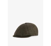 Barbour Mens Barbour Claymore Wool-Blend Baker Boy Cap Olive Twill XL
