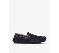 Barbour Mens Barbour Monty Faux Shearling-Lined Tartan Slippers Navy Eur 40 / 6 UK Men