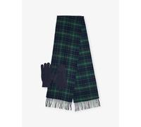 Barbour Mens Barbour Tartan Wool Scarf and Gloves Set Green Loch Tartan