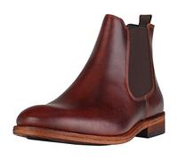 Barbour Mens Bedlington Tobacco Chelsea Leather Casual Winter Ankle Boot - Mahogany - 10