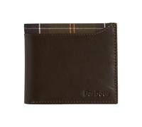 Barbour Mens Brodick Leather/Tartan Billfold Wallet - Brown - Size: One Size