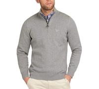 Barbour Mens Cotton Half Zip Sweater Grey Marl