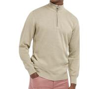Barbour Mens Cotton Half Zip Sweater Jumper Knitwear Washed Stone (UK, Alpha, S, Regular, Regular, Washed Stone)