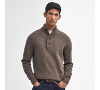 Barbour Mens Essential Patch Half Zip Knitted Jumper - Brown - Size: Medium