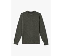 BARBOUR Mens Essential Tisbury Crewneck Knit Sweatshirt In Dark Seaweed Mens Clothing Size: XL, Colour: Green Suede