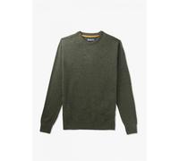 BARBOUR Mens Essential Tisbury Crewneck Knit Sweatshirt In Forest Mens Clothing Size: S, Colour: Green Fabric