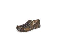 Barbour Mens Monty Winter Warm Faux Fur Moccasin Slippers - Classic Tartan - 12