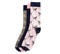 Barbour Mens Multi Dog Sock Set - Green - Size: One Size