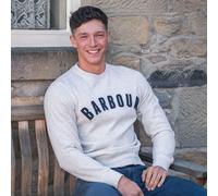 Barbour Mens Prep Logo Crew Jumper - Cream - Size: Large