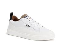 Barbour Mens Stannington Trainers White/Navy/Trench- Classic Leather Sneakers, Smart Casual Lace-Up Shoes for Everyday (White/Navy/Trench, UK Footwear Size System, Adult, Men, Numeric, Medium, 7)