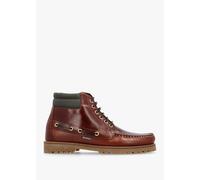 BARBOUR Mens Tiller Mahogany Leather Ankle Boots Mens Shoe Size: 10