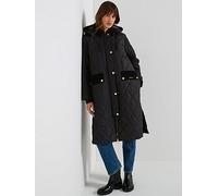 Barbour Meredith Quilted Jacket - Black, Black, Size 12, Women Black