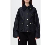 BARBOUR Modern Spey Cropped Waxed Cotton Jacket with Velvet Collar - Size: 12 - female