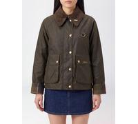 BARBOUR Modern Spey Cropped Waxed Cotton Jacket with Velvet Collar - Size: 8 - female