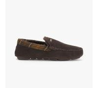 Barbour Mens Monty Moccasin Slippers Brown Suede