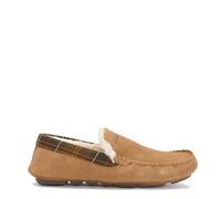 Barbour Monty Moccasin Slipper Camel Suede