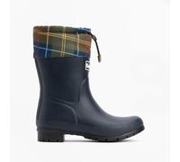 Barbour MOWBRAY Womens Mid Wellies Navy/Classic Tartan - UK 4