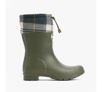 Barbour MOWBRAY Womens Mid Wellies Olive/Ancient Tartan - UK 3