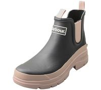 Barbour Nimbus Womens Wellington Boots in Dusky Grey Gardenia Pink - 5 UK