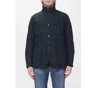 BARBOUR Ogston Windproof Waxed Cotton Jacket with High Neck and Patch Pockets - Size: L - male