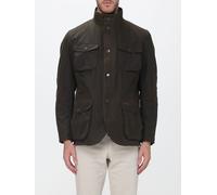 BARBOUR Ogston Windproof Waxed Cotton Jacket with High Neck and Patch Pockets - Size: XXL - male