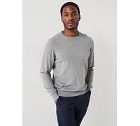 Barbour Pima Cotton Crewneck Knitted Jumper, Grey, Size L, Men Grey