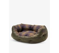 Barbour Quilted Checked Cotton and Shell Dog Bed