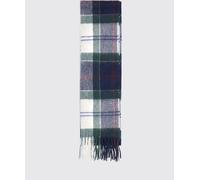 BARBOUR Rectangular Tartan Wool and Cashmere Scarf with Fringes - Size: OS - female