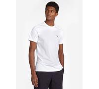 Barbour Short Sleeve Essential Sports Logo T-Shirt, White, Size S, Men White