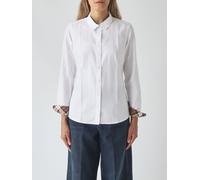 BARBOUR Slim Fit Shirt in Cotton Poplin with Check Pattern Cuffs - Size: 14 - female