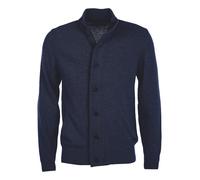 Barbour Sweater With Zip And Buttons Patch MKN0731NY91 Navy Blue Color
