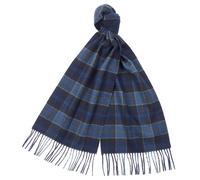 Barbour Tartan Lambswool Scarf - Dark Blue - Size: One Size