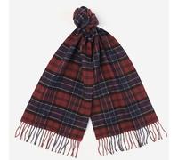 Barbour Tartan Lambswool Scarf - Dark Red - Size: One Size