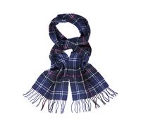 Barbour Tartan Lambswool Scarf - Navy - Size: One Size