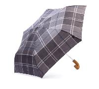Barbour Tartan Mini Umbrella - Black - Size: One Size