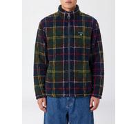 BARBOUR Tartan Pattern Fleece Jacket with High Neck and Zip Closure - Size: S - male