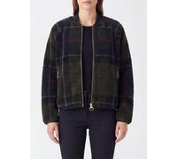 BARBOUR Tartan Pattern Fleece Zip-Up Jacket - Size: 10 - female