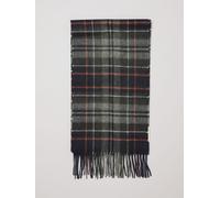 BARBOUR Tartan Pattern Scarf in Wool and Cashmere Blend with Fringed Edges - Size: OS - male