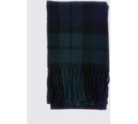 BARBOUR Tartan Pattern Scarf in Wool and Cashmere Blend with Fringed Edges - Size: OS - male