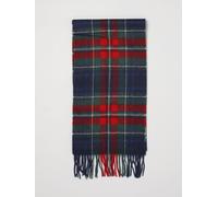 BARBOUR Tartan Pattern Scarf in Wool and Cashmere Blend with Fringed Edges - Size: OS - male