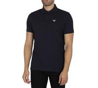 BARBOUR TARTAN PIQUE POLO - M, NEW NAVY