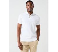 Barbour Tartan Pique Polo Shirt, White, Size S, Men White
