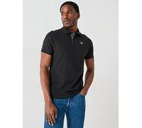Barbour Tartan Pique Polo Short Sleeve Shirt, Black, Size 2Xl, Men Black