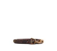 Barbour tartan-print leather-trim dog lead - Brown OS