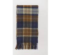 BARBOUR Tartan Wool Scarf with Fringed Hem - Size: OS - male