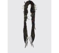 BARBOUR Triangular Tartan Pattern Acrylic Scarf with Fringed Hem - Size: OS - female