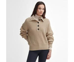 Barbour UK10 Women's Woodside Knitted Jumper - Cream