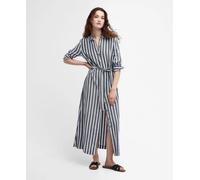 Barbour UK16 Women's Annalise Maxi Dress - Navy Stripe