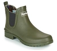 BARBOUR Wilton Olive Rubber Welly Boots Size: 4, Colour: Khaki Patent